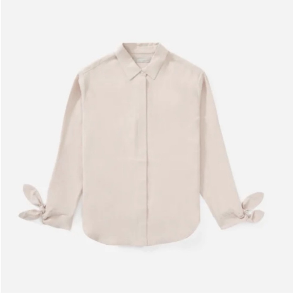 Everlane Washable Silk Tie-Cuff Shirt 00